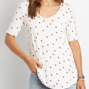 Maurices polka dot tee NWT